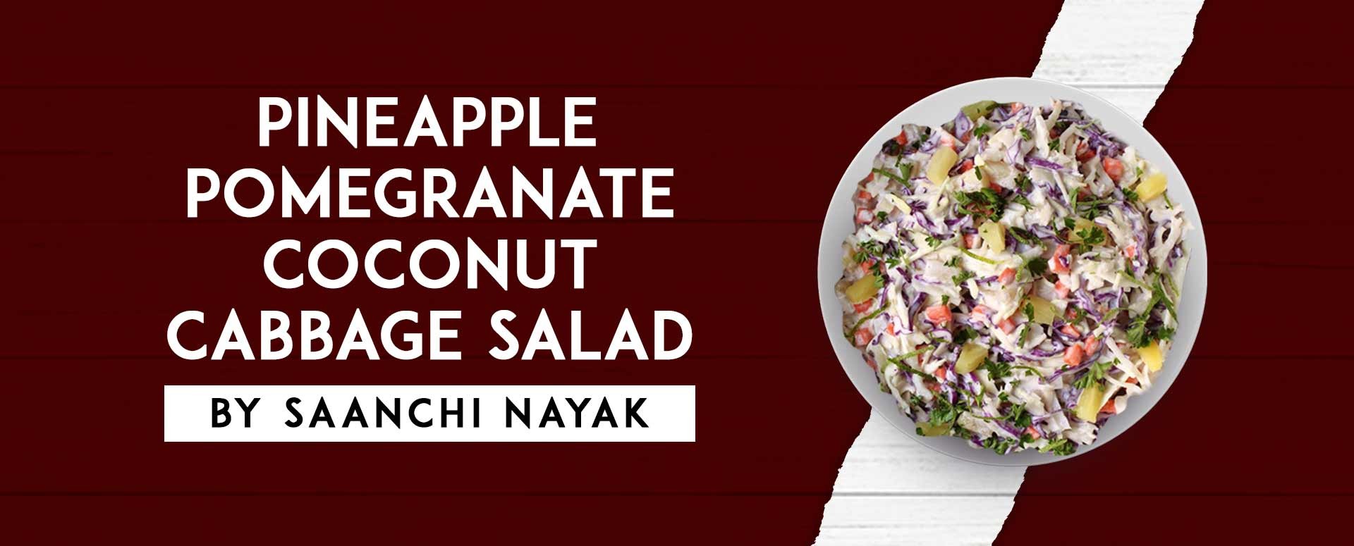 Pineapple Pomegranate Coconut Cabbage Salad