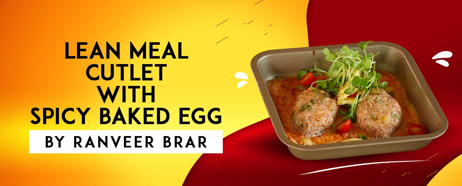 Lean Meal Cutlet with Spicy Baked Egg