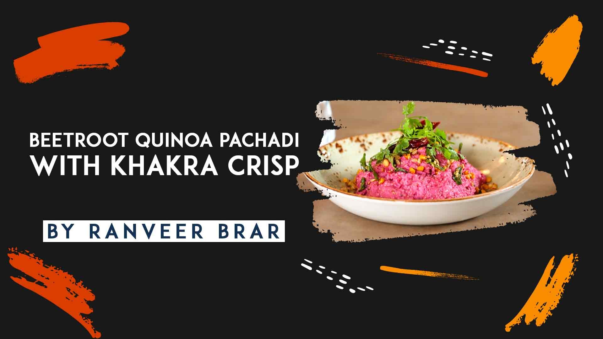 Beetroot Quinoa Pachadi With Khakra Crisp